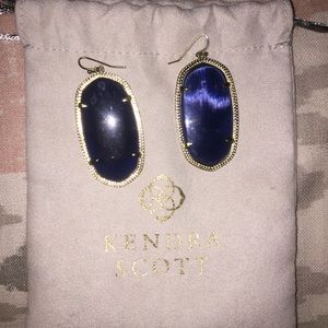 Navy blue Kendra scott earrings.